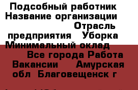 Подсобный работник › Название организации ­ Fusion Service › Отрасль предприятия ­ Уборка › Минимальный оклад ­ 17 600 - Все города Работа » Вакансии   . Амурская обл.,Благовещенск г.